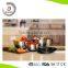 Stainless steel flour mixing bowl set of 3 with non-skid silicone bottom(black)