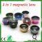 New 180 degree Fish Eye Lens + Macro Lens Magnetic Mount For Iphone