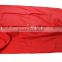 Red polar fleece blanket for airline travel in a zipper bag easy for carry