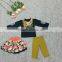 0-12 years children girls christmas boutique clothing set girls fall 2 pcs stripe long sleeve ruffle pant clothing set