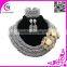 Wholesale perfect design jewelry set 3 rings with beautiful flower brooch for wedding dress or party