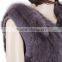 Women rex rabbit fur waistcoat/fox fur shoulder waistcoat/classic style fur waistcoat KZ14004