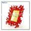polyresin gift red coral like picture frame wholesale photo frame custom home decor