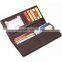 Fashion high-end genuine ostrich leather man long wallet card holder,men wallet Guangzhou factory