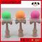 Factory wholesale cheap rubber painted wooden kendama toy