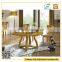 Latest design round/square solid wood dining table with special pedestal