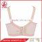 Newest adjustable underwired deep V-shape nude bra wearing indian women