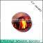 1.75mm Orange Color Round Shape CZ Gems