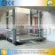 Guide rail hydraulic china lift platform/used cargo goods elevator/hydraulic lift machine