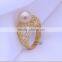 9-10MM round shape new design natural cultured freshwater pearl ring