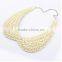 Hot Selling Black White Pearl Choker Vintage Pendant Statement Necklace Women Fashion Necklaces for Women 2014