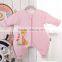 100% Cotton Anti Kicking Infant Child Foot Sleeping Bag Thick Filling for Autumn and Winter Pink Style