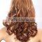 Deep red color curly full lace synthetic hair styles wigs