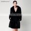 Hot sale black natural pure mink coat with price