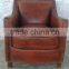 Club Leather armchair for sale , Living room chair single sheet leather sofa