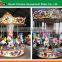 Indoor amusement rides merry go round 3 seats mini carousel for sale