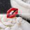 925 solid sterling silver sexy lips pearl beads adjustable ring fashion women jewelry 6220035