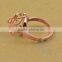 12mm 925 sterling silver rose gold leaf branch round bezel ring base blank supplies DIY findings 1216004