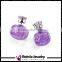 Girls Perfume Bottle Double Sided Stud Earrings 4Colors