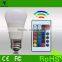 CE RoHS Certificated 2016 Best price hot sale 16 color IR REMOTE control RGBW led bulb lights
