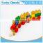 Wood Puzzle Train Toys Geometric Building Blocks Education Gift