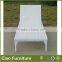 All-Weather sunbed patio wicker white sun lounger with wheels