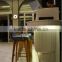 Translucent acrylic solid surface Hi Macs/Avonite built led lighted bar counter