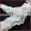 White embroidery chemical lace trimming with metallic yarn for dress,blouse