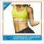 Yellow color sport bra with deep v neck design for leaies