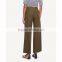 Low MOQ Spring Elegant Plain Color Mid Rise Casual Wide Leg Pants