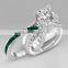 Trendy Fashion Wholesale Fine Jewelry Romantic cz Diamond Engagement Wedding Ring Set