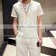 MC1135 2016 linen new arrival no collar classical style stock Summer Men Clothes