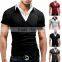 Zm40281b High Quality Men's Fake Two-piece Suit Casual Short Sleeve T-shirt
