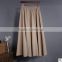 F20027A solid color big swing skirts women cotton linen A line skirts