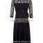 maternity wear women black lace swing dress
