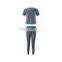 Custom Women Latest Design Tracksuit Women Summer Cotton Patchwork Short Sleeve Sport Tracksuits