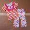 children clothing 2017 short sleeve stripe flamingo t-shirts set import baby clothes china baby clothes wholesale