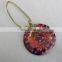 Sublimation ceramic ornaments with hole, various shapes, 9cm diameter