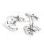 Fashion silver euro cufflinks for mens shirt