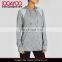 Running Women Long Sleeve Grey Sport Plain Hoodie Jacket