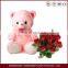 custom 20cm small pink plush bear bouquet teddy