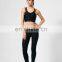 GAEANER black crop moisture wicking organic cotton padded sports yoga bra