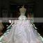 High Quality ball Gown Wedding Dress For Pure Girl/Cream Colored Bow knot Beautiful Modern Strapless Wedding Dress For 2016