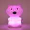 LED Nursery Portable Rechargeable Lamp Cute Animal Silicone Baby Night Lights with Touch Sensor for Kids Infant or Toddler