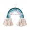 New launching macrame art children home decoration cotton rope hand made rainbow wall hanging