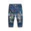 Fall Winter Girls Clothes Suit 3pc Floral  Flower Outfits set Long Sleeve Jacket Cardigan &Rose T shirt & sequin demin jean pant