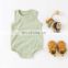 Summer Sleeveless Organic Cotton Ribbed Girl's Romper Baby Boy's Rompers