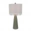 New item indoor table decoration cheap custom ceramic green nightstand desk lamps for hotel home office