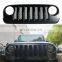 JL Style Black Mesh Car Front Grille  For Jeep Wrangler JK