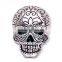Gothic skull head jewelry for Halloween,antique silver skull vintage brooch